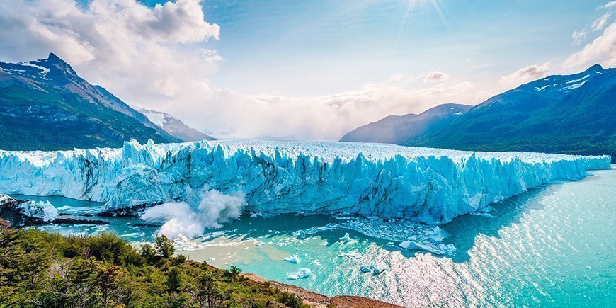 Perito Moreno gletsjer in Los Glaciares, Argentinië 