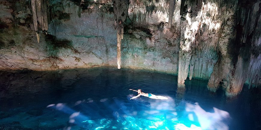 Cenote in Santa Santa Bárbara bij Merida
