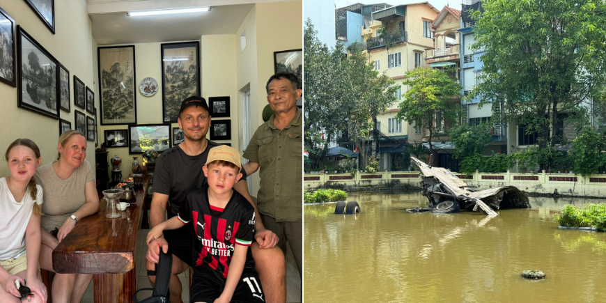 We bezoeken het gezonken vliegtuig