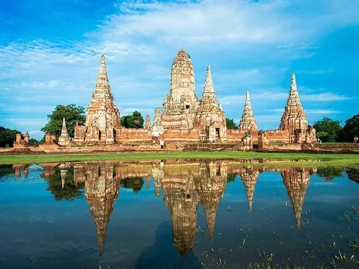 Wat Chaiwattanaram-tempel in Ayutthaya, Thailand.