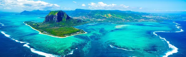 Overzicht van het tropische Mauritius