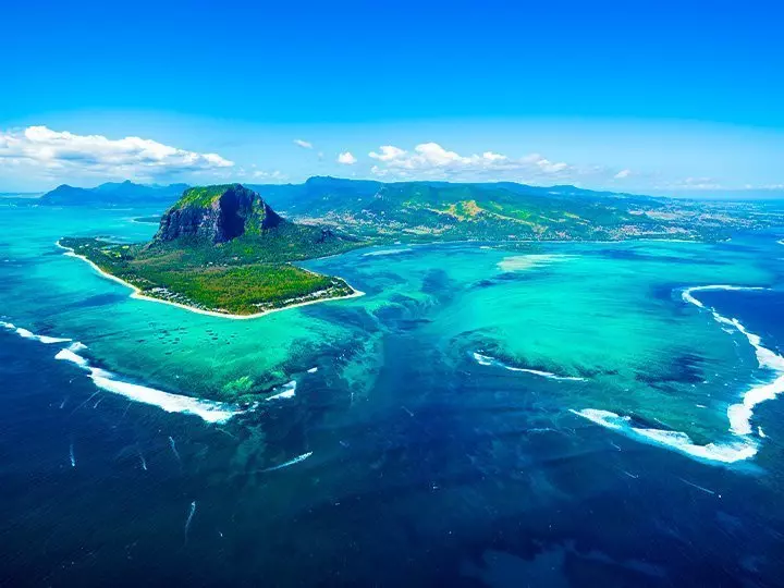 Overzicht van het tropische Mauritius