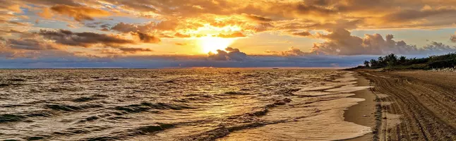 Magische zonsondergang op het strand van Varadero, Cuba
