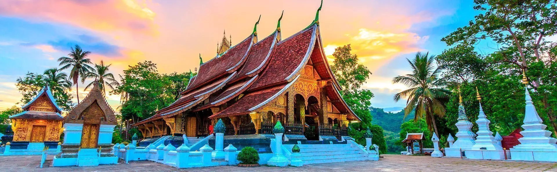 De Wat Xieng Thong-tempel in Luang Prabang in Laos