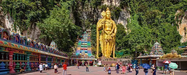 Batu Caves buiten Kuala Lumpur, de hoofdstad van Maleisië