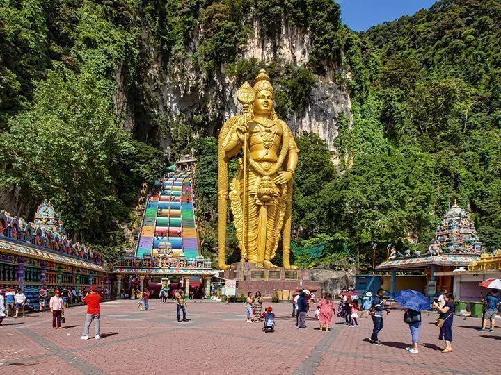 Batu Caves buiten Kuala Lumpur, de hoofdstad van Maleisië
