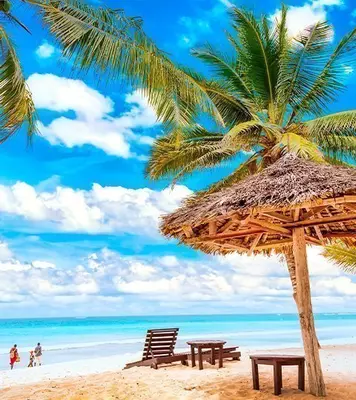 Zonnige dag op Diani Beach